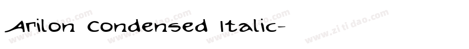 Arilon Condensed Italic字体转换